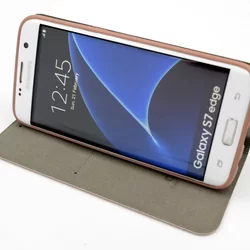 Telefontok UNIQ Rose Gold Kihajtható Tok - Samsung Galaxy S7 Edge (8719273222478)-2