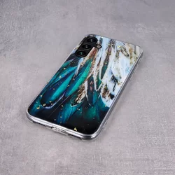 Samsung Galaxy A14 4G / LTE (A145) Telefontok - Gold Glam tollak - mintás műanyag hátlap tok, szilikon kerettel-3