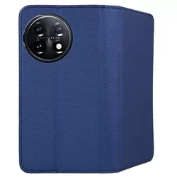 Telefontok OnePlus 11 5G - kék mágneses szilikon keretes könyvtok-2