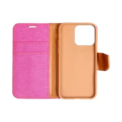 Xiaomi Redmi 12C Telefontok - Canvas pink mágneses szilikon keretes könyvtok-4