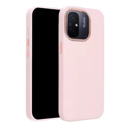 Telefontok Xiaomi Redmi 12C - Frame - pink műanyag hátlap tok, szilikon kerettel-1
