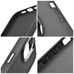 Telefontok Xiaomi Redmi 12C - Frame - fekete műanyag hátlap tok, szilikon kerettel-2