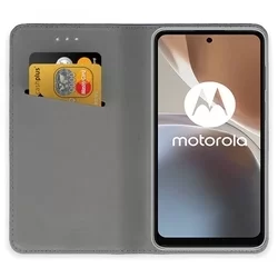 Telefontok Motorola Moto G32 - kék mágneses szilikon keretes könyvtok-2