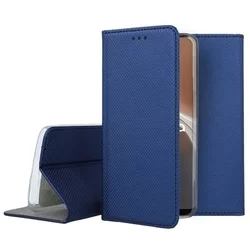 Telefontok Motorola Moto G32 - kék mágneses szilikon keretes könyvtok-3