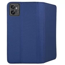 Telefontok Motorola Moto G32 - kék mágneses szilikon keretes könyvtok-1