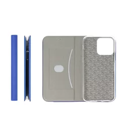 Xiaomi Redmi 12C Telefontok - Senseo kék mágneses szilikon keretes könyvtok-3