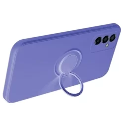Telefontok Samsung Galaxy M13 (M135) - Grip lila szilikon tok, kitámasztó ujjgyűrűvel-3