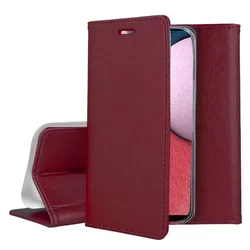 Telefontok Samsung Galaxy A24 4G / LTE - Smart Magnetic burgundy szilikon keretes mágneses könyvtok-1