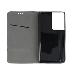 Telefontok Oppo Reno8 Pro - Smart Magnetic fekete szilikon keretes mágneses könyvtok-3