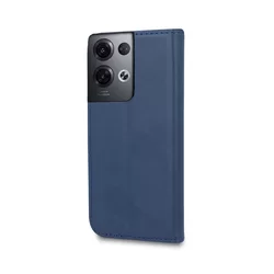 Telefontok Oppo Reno8 Pro - Smart Magnetic kék szilikon keretes mágneses könyvtok-1