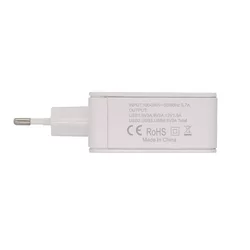 Hálózati töltő: Rebeltec H410 Turbo - 4 USB porttal, hálózati gyors töltő, fehér, 3A-2