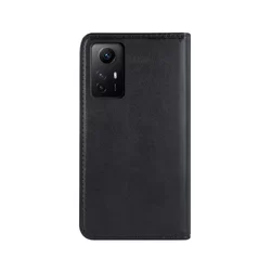 Telefontok Xiaomi Redmi Note 12S - Smart Magnetic fekete szilikon keretes mágneses könyvtok-1