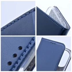 Telefontok Xiaomi Redmi Note 12S - Smart Magnetic kék szilikon keretes mágneses könyvtok-5