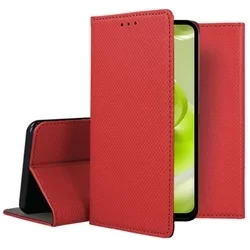 Telefontok Xiaomi Redmi Note 12 Pro+ 5G - piros mágneses szilikon keretes könyvtok-3