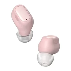 Headsett: Baseus Encok WM01 - pink vezeték nélküli stereo headset, töltőtokkal-2