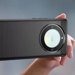 Honor X9a Telefontok - Forcell Carbon fekete szilikon tok-3