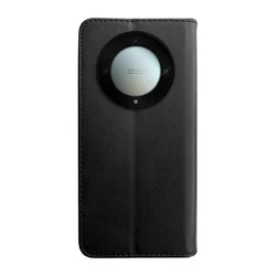 Telefontok Honor Magic5 Lite 5G - Magnet fekete szilikon keretes könyvtok-1
