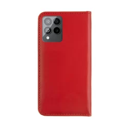 Telefontok T Phone Pro 5G - Tactical Field piros szilikon keretes könyvtok mágneses ráhajtófüllel-1