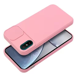 Telefontok Xiaomi Redmi 9A / 9AT- Slider csúsztatható kameravédős pink szilikon hátlap tok-1