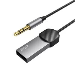 Adapter: Tech-Protect UltraBoost - USB Bluetooth / Jack (3,5mm) adapter szürke-1