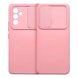 Samsung Galaxy A14 4G / LTE (A145) Telefontok - Slider csúsztatható kameravédős pink szilikon hátlap tok-2