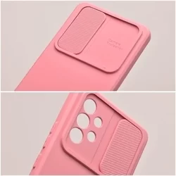 Telefontok Samsung Galaxy A33 5G - Slider csúsztatható kameravédős pink szilikon hátlap tok-3