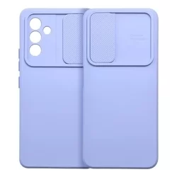 Samsung Galaxy A34 5G Telefontok - Slider csúsztatható kameravédős kékeslila szilikon hátlap tok-1