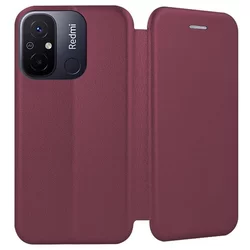 Xiaomi Redmi 12C Telefontok - Smart Diva burgundi mágneses könyvtok-2