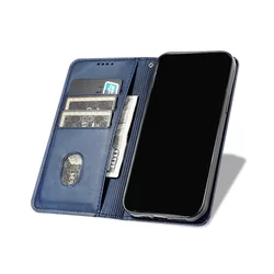 Telefontok Honor 70 Lite 5G - Flipcover - mágneses szilikon keretes kék könyvtok-1