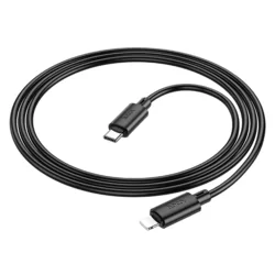 Kábel: HOCO X88 - Lightning / Type-C (USB-C) fekete gyorstöltő kábel 1m, 2,4A-1