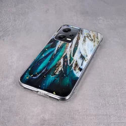 Xiaomi Redmi Note 12 5G Telefontok - Gold Glam tollak - mintás műanyag hátlap tok, szilikon kerettel-3