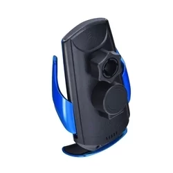 Telefontartó: Forcell HS1 - Univerzális, fekete / kék szellőzőrácsra / szélvédőre rögzíthető automata telefontartó-2