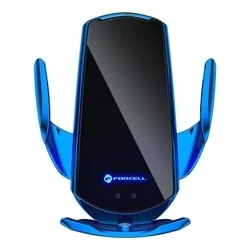 Telefontartó: Forcell HS1 - Univerzális, fekete / kék szellőzőrácsra / szélvédőre rögzíthető automata telefontartó-1