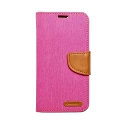 Telefontok Xiaomi Redmi Note 12 Pro 5G - Canvas pink mágneses szilikon keretes könyvtok-1