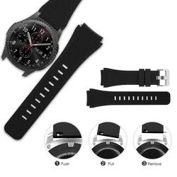 Huawei Watch 4 / Watch 4 Pro okosóra szíj - TECH-PROTECT Smoothband fekete szilikon szíj (22 mm szíj szélesség)-3
