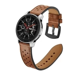 Huawei Watch 4 / Watch 4 Pro okosóra szíj - TECH-PROTECT Leather barna bőr szíj (22 mm szíj szélesség)-3