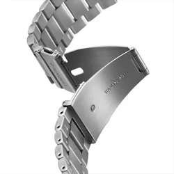 Huawei Watch 4 / Watch 4 Pro okosóra fémszíj - Spigen Modern Fit ezüst fémszíj (22 mm szíj szélesség)-3