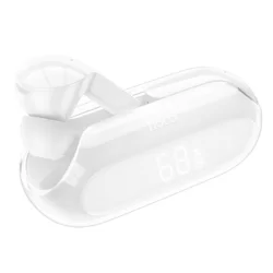 Headset: HOCO ENC EW39 - fehér bluetooth headset, töltő tokkal-1