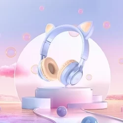 Headset: HOCO W36 - kék vezetékes fejhallgató (3,5 mm jack)-2