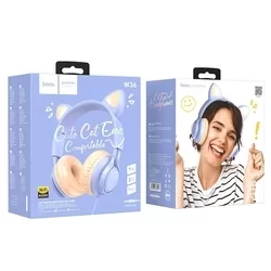 Headset: HOCO W36 - kék vezetékes fejhallgató (3,5 mm jack)-3