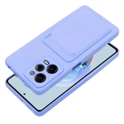 Telefontok Xiaomi Redmi Note 12 Pro 5G - Forcell Card - kékes- lila kártyatartós szilikon hátlap tok-2