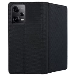 Xiaomi Poco X5 Pro 5G Telefontok - fekete mágneses szilikon keretes könyvtok-2