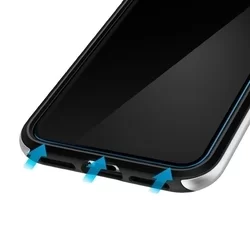 Üvegfólia iPhone 14 Pro Max - betekintésvédő üvegfólia fekete kerettel-4
