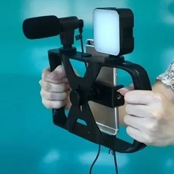 Selfie bot: TL- 49T - fekete, bluetooth távirányítós, tripoddá alakítható selfie bot LED világítással, mikrofonnal-8