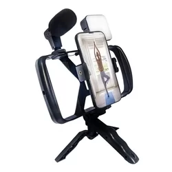Selfie bot: TL- 49T - fekete, bluetooth távirányítós, tripoddá alakítható selfie bot LED világítással, mikrofonnal-1