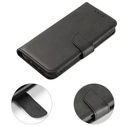 Telefontok Huawei Mate 50 Pro - Smart Magnetic fekete szilikon keretes mágneses könyvtok-1