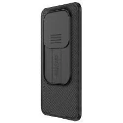 Telefontok Honor Magic5 Pro - Nillkin csúsztatható kameravédős fekete hátlap tok-1
