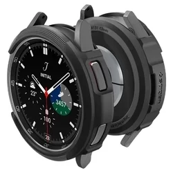 Samsung Galaxy Watch6 Classic (43 mm) - SPIGEN LIQUID AIR fekete szilikon védőtok-2