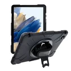 Tablettok Samsung Galaxy Tab A8 10.5 X200 / X205 - HRD ütésálló, kitámasztható, fekete tablet tok-1