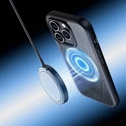 iPhone 15 Pro Telefontok - DUX DUCIS Aimo Mag - MagSafe kompatibilis átlátszó hátlap tok, fekete kerettel-3